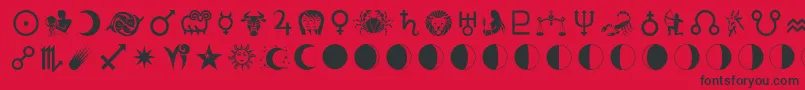 Astrologer Font – Black Fonts on Red Background