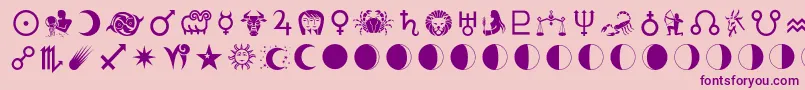 Astrologer Font – Purple Fonts on Pink Background