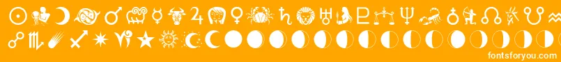 Astrologer Font – White Fonts on Orange Background