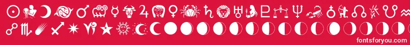 Astrologer Font – White Fonts on Red Background