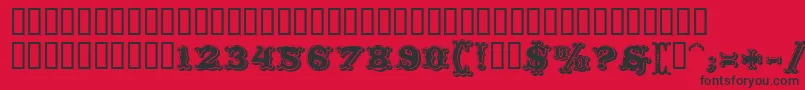 ToscaniaDecor Font – Black Fonts on Red Background