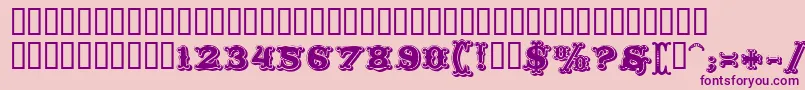 ToscaniaDecor Font – Purple Fonts on Pink Background