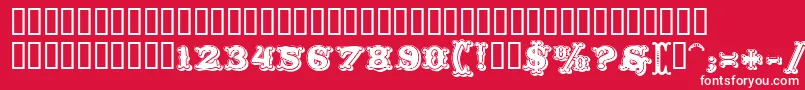ToscaniaDecor Font – White Fonts on Red Background