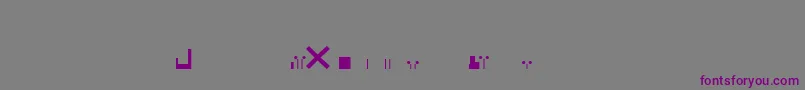 フォントEsriNimaCityGraphicLn – 紫色のフォント、灰色の背景