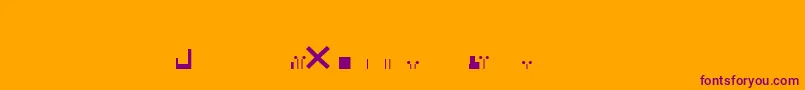Шрифт EsriNimaCityGraphicLn – фиолетовые шрифты на оранжевом фоне