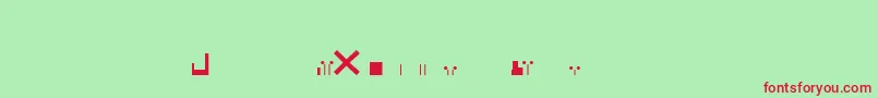 EsriNimaCityGraphicLn Font – Red Fonts on Green Background