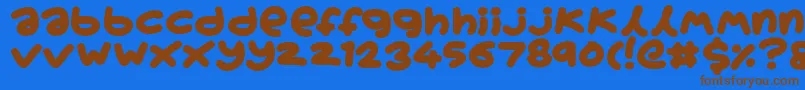 Boardgamers Font – Brown Fonts on Blue Background
