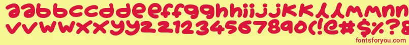 Boardgamers Font – Red Fonts on Yellow Background
