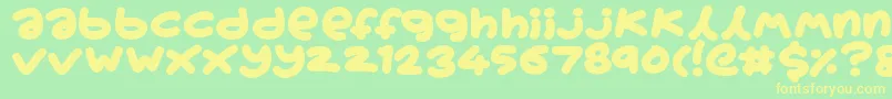 Boardgamers Font – Yellow Fonts on Green Background