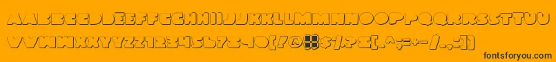 Landwo Font – Black Fonts on Orange Background