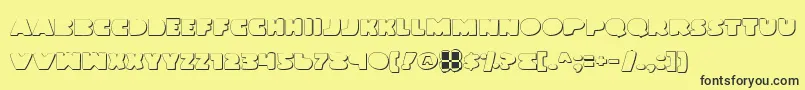 Landwo Font – Black Fonts on Yellow Background