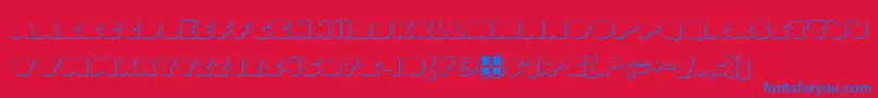 Landwo Font – Blue Fonts on Red Background