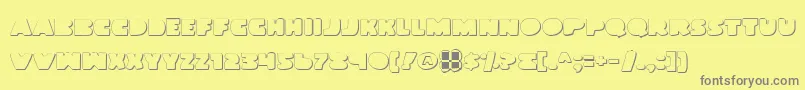 Landwo Font – Gray Fonts on Yellow Background