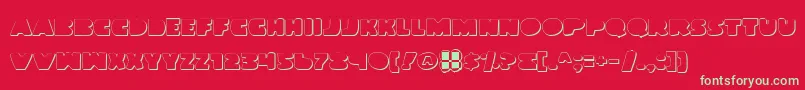 Landwo Font – Green Fonts on Red Background