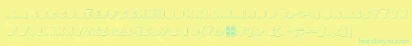 Landwo Font – Green Fonts on Yellow Background