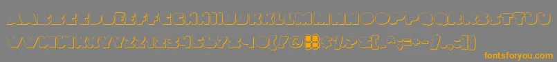 Landwo Font – Orange Fonts on Gray Background