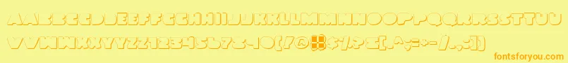 Landwo Font – Orange Fonts on Yellow Background