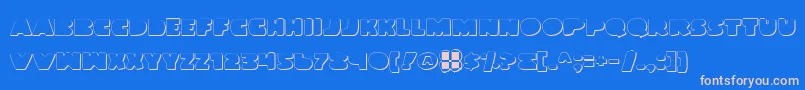 Landwo Font – Pink Fonts on Blue Background