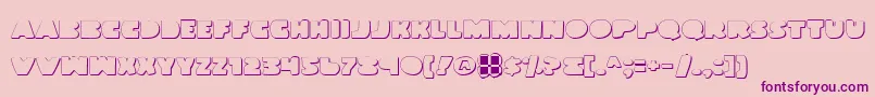 Landwo Font – Purple Fonts on Pink Background
