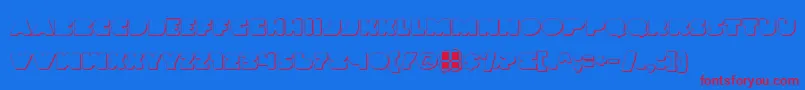 Landwo Font – Red Fonts on Blue Background