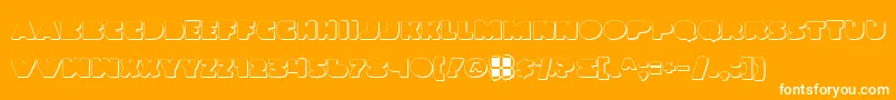 Landwo Font – White Fonts on Orange Background