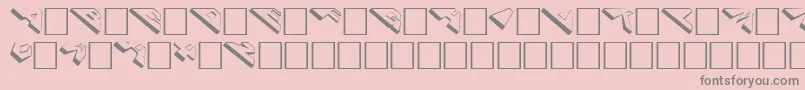 Cosmoscaps Font – Gray Fonts on Pink Background
