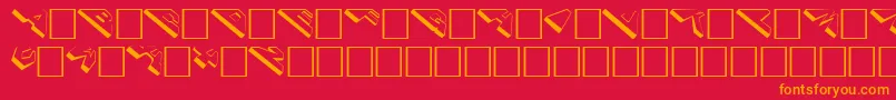 Cosmoscaps Font – Orange Fonts on Red Background