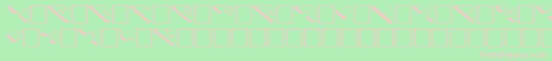 Cosmoscaps-fontti – vaaleanpunaiset fontit vihreällä taustalla
