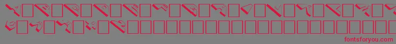 Cosmoscaps Font – Red Fonts on Gray Background