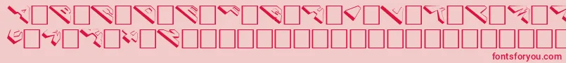Cosmoscaps Font – Red Fonts on Pink Background