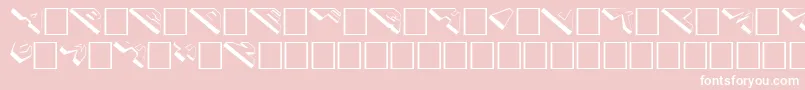 Cosmoscaps-fontti – valkoiset fontit vaaleanpunaisella taustalla