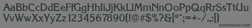 KorinthserialMediumRegular Font – Black Fonts on Gray Background