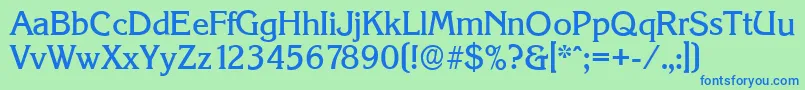 KorinthserialMediumRegular Font – Blue Fonts on Green Background