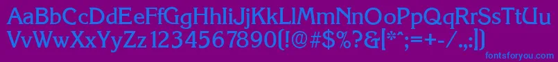 KorinthserialMediumRegular Font – Blue Fonts on Purple Background