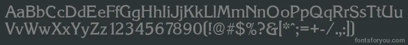 KorinthserialMediumRegular Font – Gray Fonts on Black Background