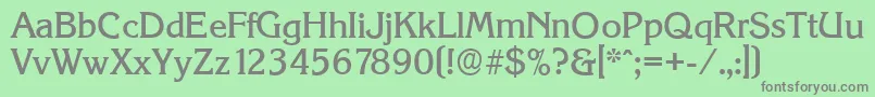 KorinthserialMediumRegular Font – Gray Fonts on Green Background