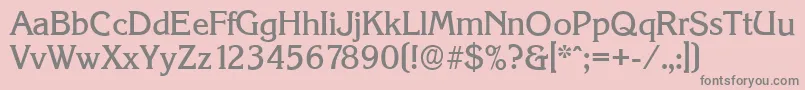 KorinthserialMediumRegular Font – Gray Fonts on Pink Background