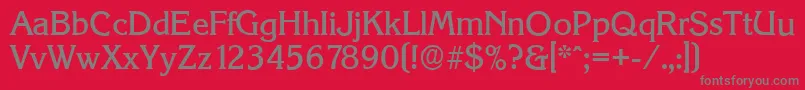 KorinthserialMediumRegular Font – Gray Fonts on Red Background