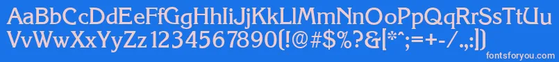 KorinthserialMediumRegular Font – Pink Fonts on Blue Background