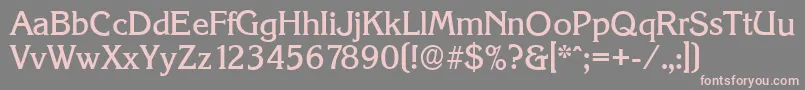 KorinthserialMediumRegular Font – Pink Fonts on Gray Background