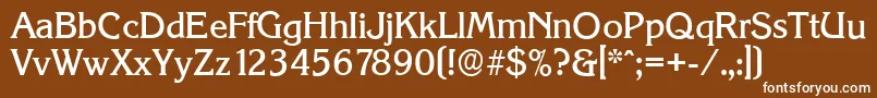 KorinthserialMediumRegular Font – White Fonts on Brown Background