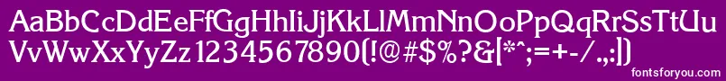 KorinthserialMediumRegular Font – White Fonts on Purple Background