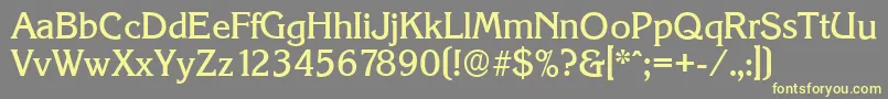 KorinthserialMediumRegular Font – Yellow Fonts on Gray Background