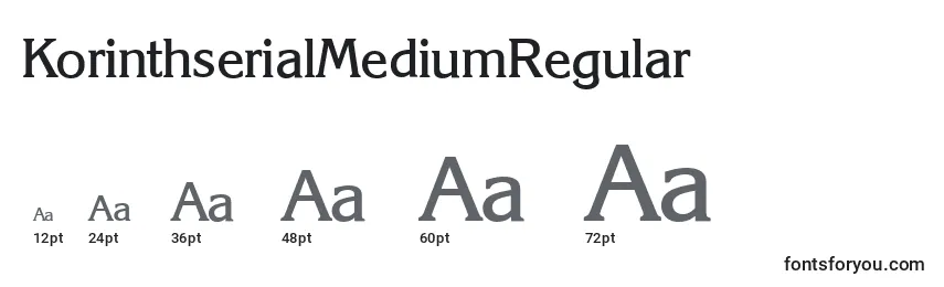 Размеры шрифта KorinthserialMediumRegular