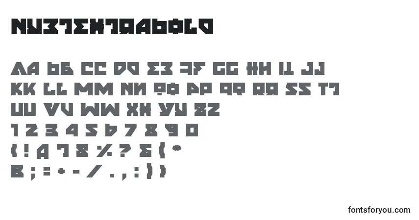 Шрифт NyetExtraBold – алфавит, цифры, специальные символы