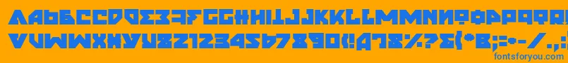 フォントNyetExtraBold – オレンジの背景に青い文字
