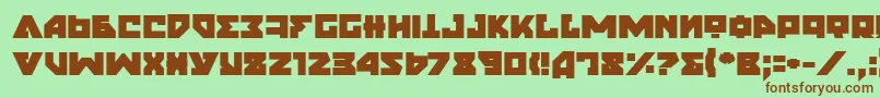 NyetExtraBold Font – Brown Fonts on Green Background