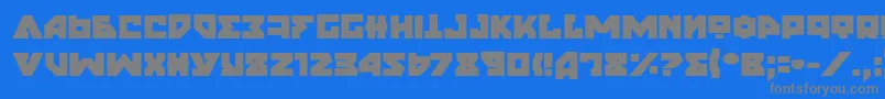 フォントNyetExtraBold – 青い背景に灰色の文字