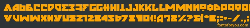 フォントNyetExtraBold – 黒い背景にオレンジの文字