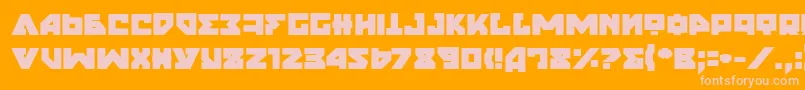 NyetExtraBold-Schriftart – Rosa Schriften auf orangefarbenem Hintergrund